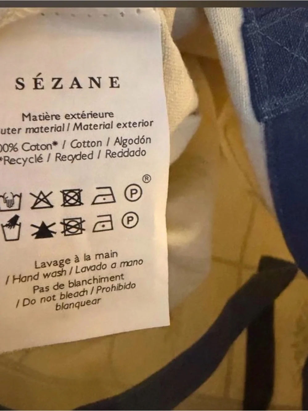 Sezane stitch wash hand